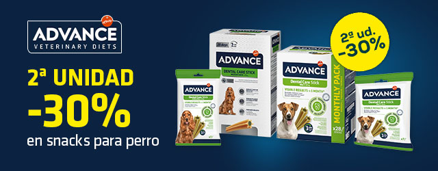 Advance: -30% en la 2ª unidad en snacks para perro