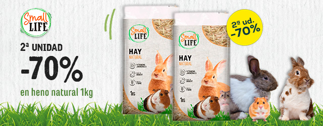Small Life: Heno natural 1 kg con 70% descuento en la 2ª unidad