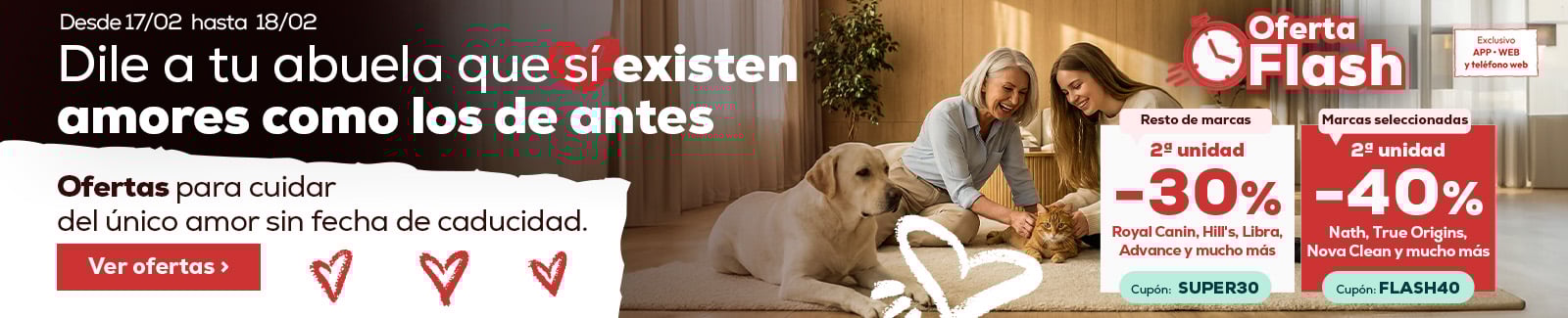 40% descuento en la segunda unidad en selecci&oacute;n de las marcas m&aacute;s animal lovers o 30% descuento en la segunda unidad de las marcas restantes