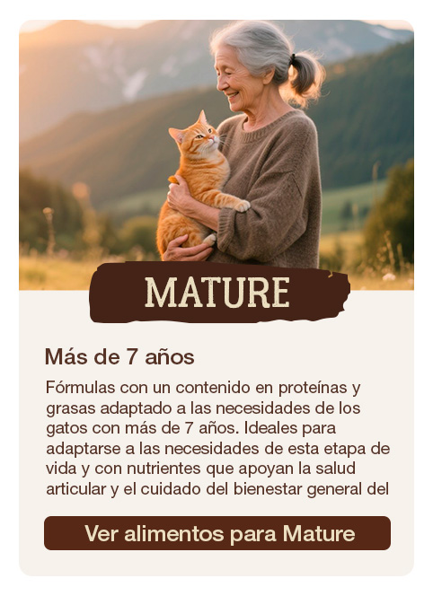 True Origins para gatos mature. Más de 7 años