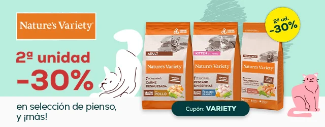 Nature's Variety: -30% en la 2ª unidad en selección de piens