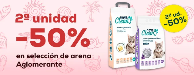 Nova Clean: -50% en 2ª unidad en selección de arena Aglomerante