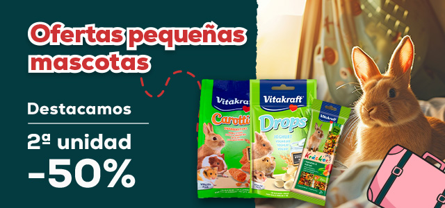 Vitakraft: -50% en la 2ª unidad de selección de snacks para roedores  y conejos
