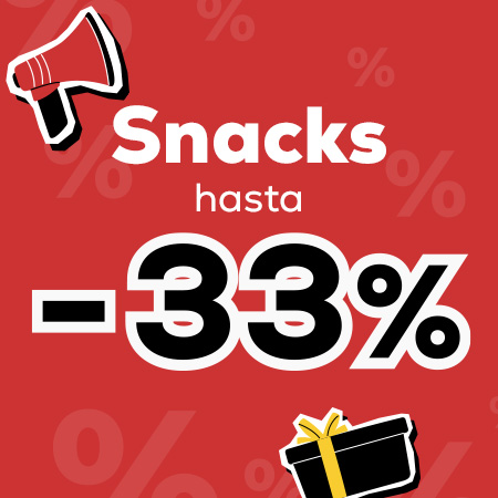 Hasta -33% en selección de snacks