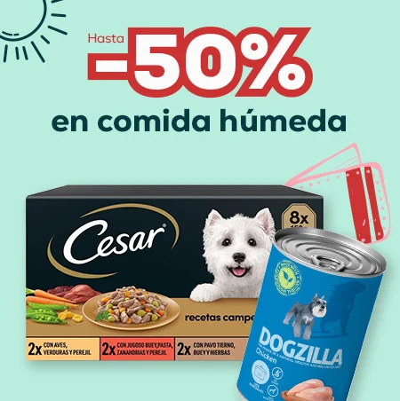 Hasta -50% en húmedo para perro