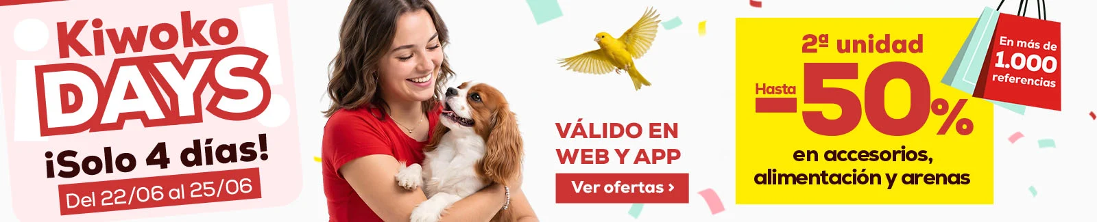 Kiwoko days: Hasta -50% dto en la 2&ordf;ud en m&aacute;s de 1000 referencias
