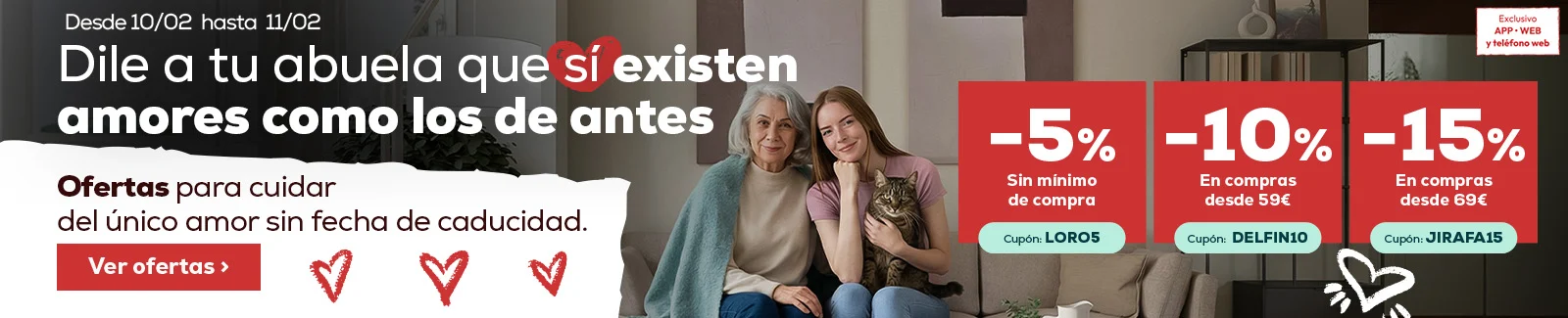 15% descuento en compras superiores a 69&euro; o 10% descuento en compras superiores a 59&euro; o 5% descuento sin m&iacute;nimo de compra