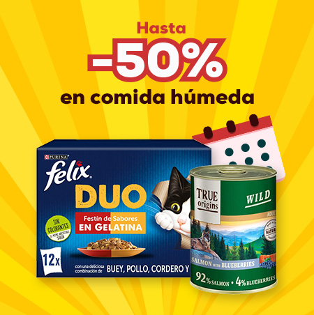 Hasta -50% en comida húmeda