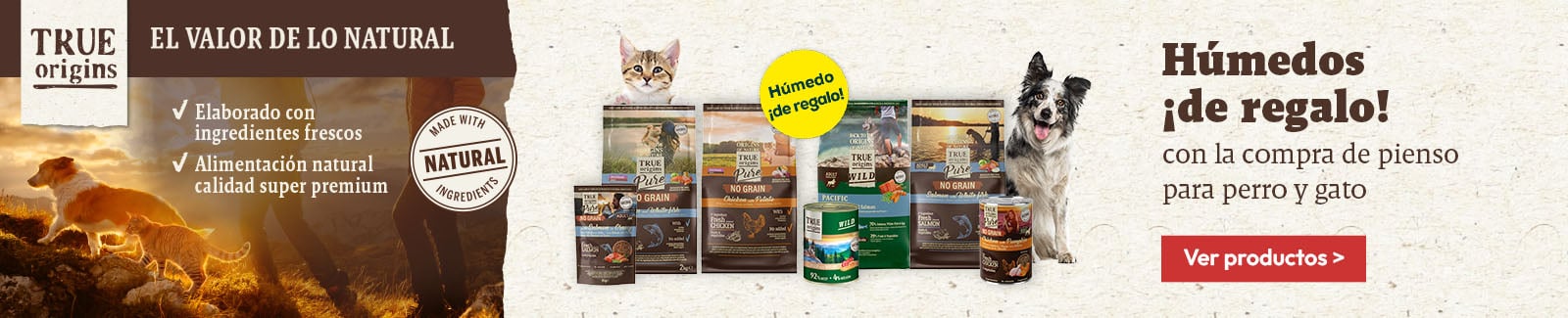 True Origins: H&uacute;medo de regalo con selecci&oacute;n de pienso para perro 12 kg