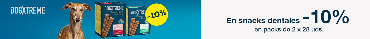 Dogxtreme: -10% en packs de 2 unidades de snacks dentales para perro 28 uds.