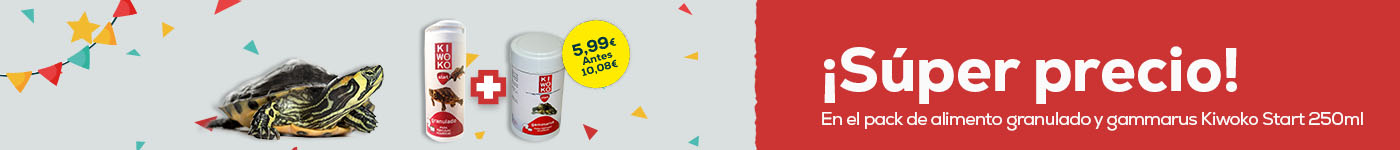 Kiwoko: Súper precio en pack de gammarus y granulado para tortugas