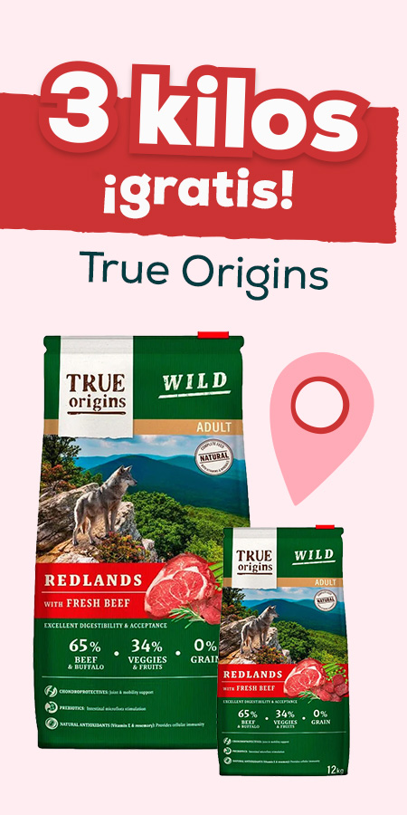 True Origins Wild: 3 kg gratis con pienso para perro 12 kg