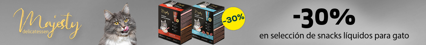 Majesty: -30% en selección de snacks líquidos para gato