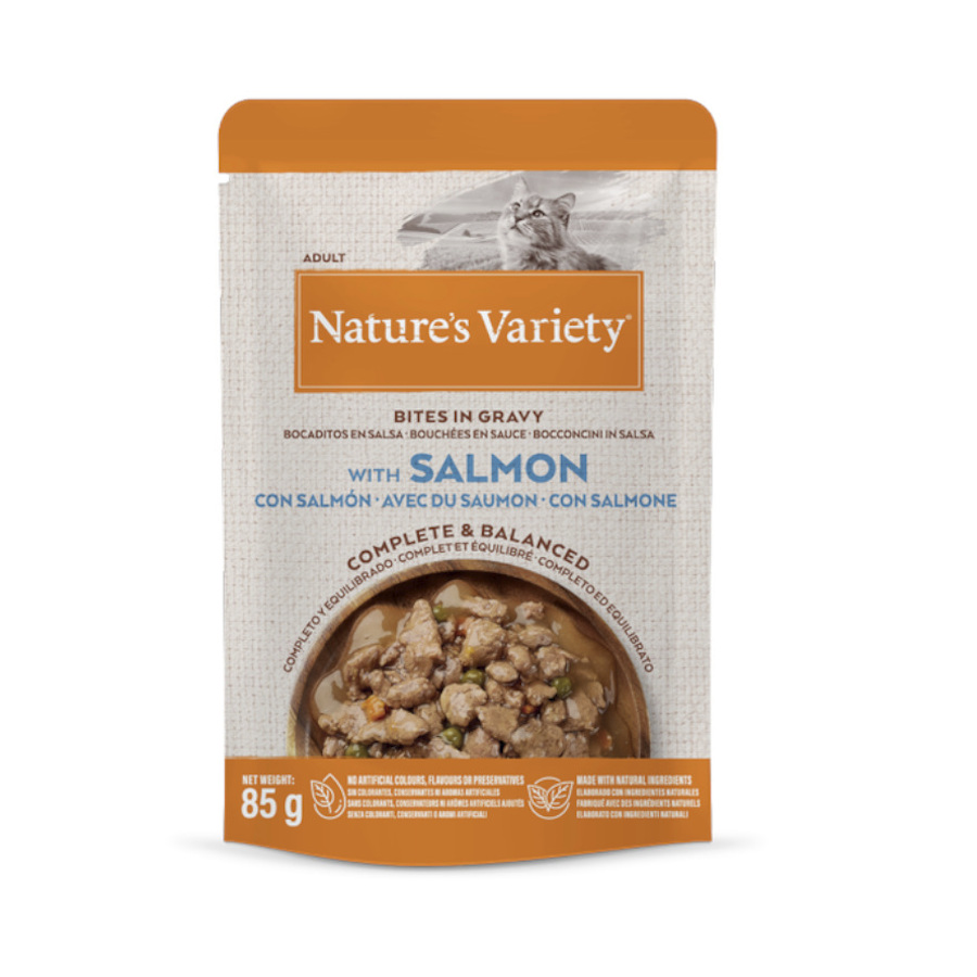 Nature's Variety Adult Salmón sobre en salsa para gatos ¡Pack ahorro!