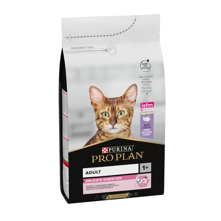 Purina Pro Plan – Pienso para gatos adultos Purina Pro Plan Delicate Digestion pavo 1,5 kg.