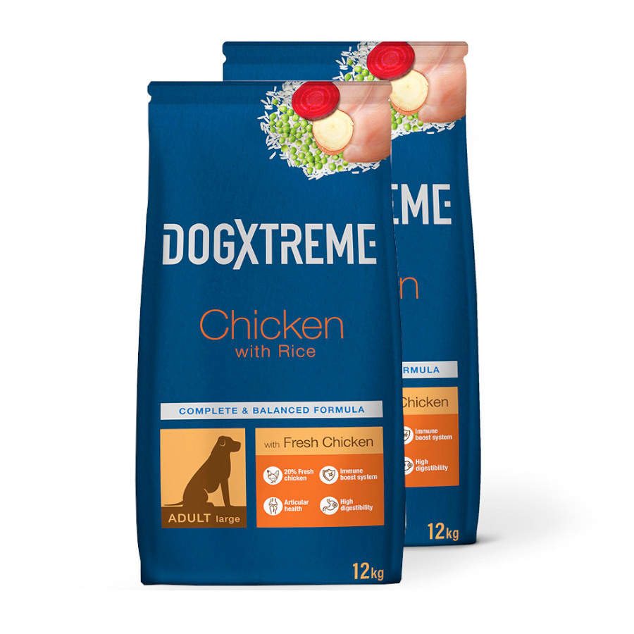Dogxtreme Adult Maxi Pollo pienso - 2 x 12 kg Pack Ahorro , , large image number null