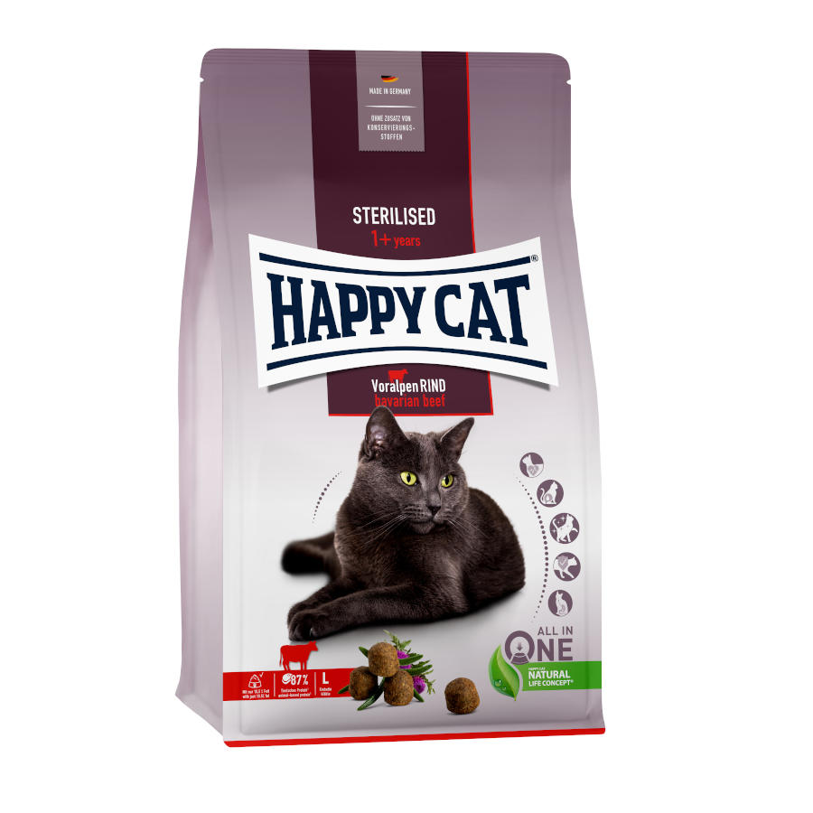 Imagen de Happy Cat Adult Sterilised Bavarian Beef pienso