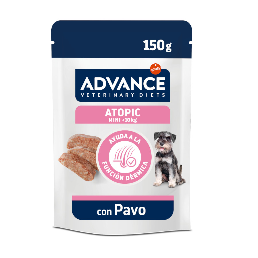 Advance Veterinary Diets – Comida húmeda para perros adultos Advance Atopic Dietas Veterinarias pavo 150 g.