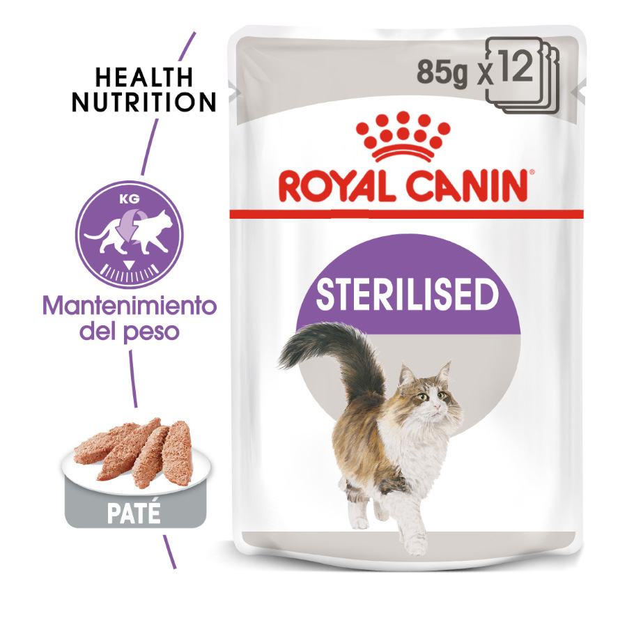 Pack 12 Sobres Royal Canin Feline Sterilised 85 gr en paté