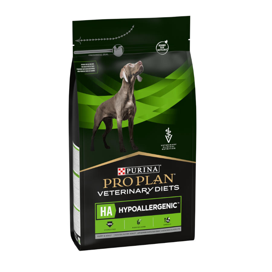 Purina Pro Plan Veterinary Diets – Pienso para perros cachorros y adultos Purina Pro Plan Hypoallergenic Dietas Veterinarias. 3 Kg