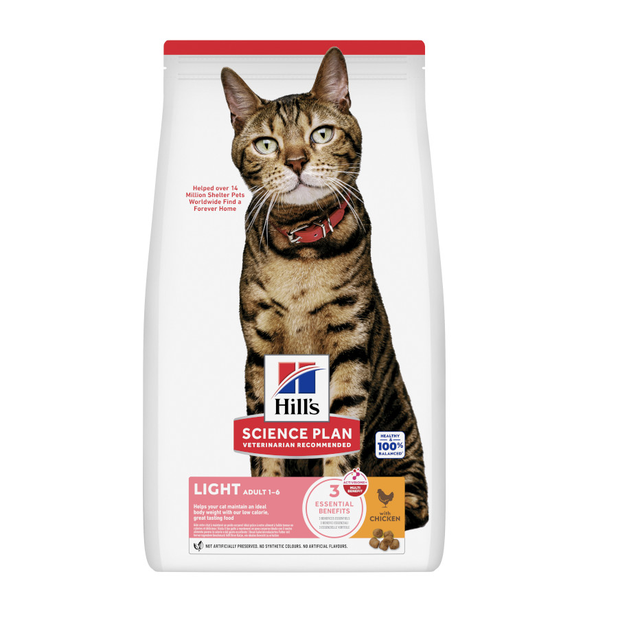 Imagen de Hill's Science Plan Light pienso pollo para gatos adultos