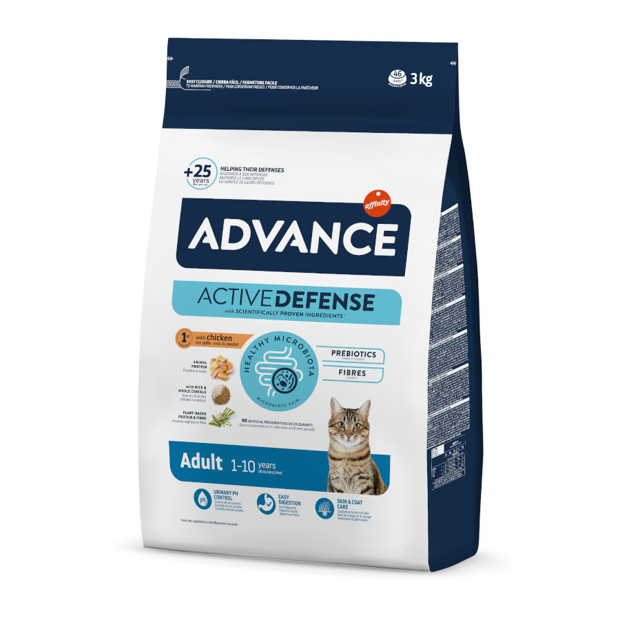 Advance – Pienso para gatos adultos Advance pollo y arroz.
