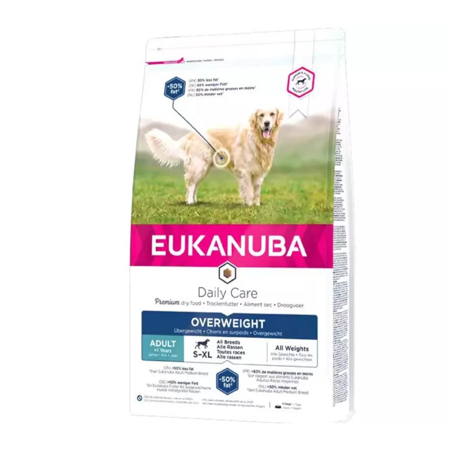 Eukanuba – Pienso para perros adultos Eukanuba Daily Care Sobrepeso/Esterilizado pollo y pavo. 12 Kg