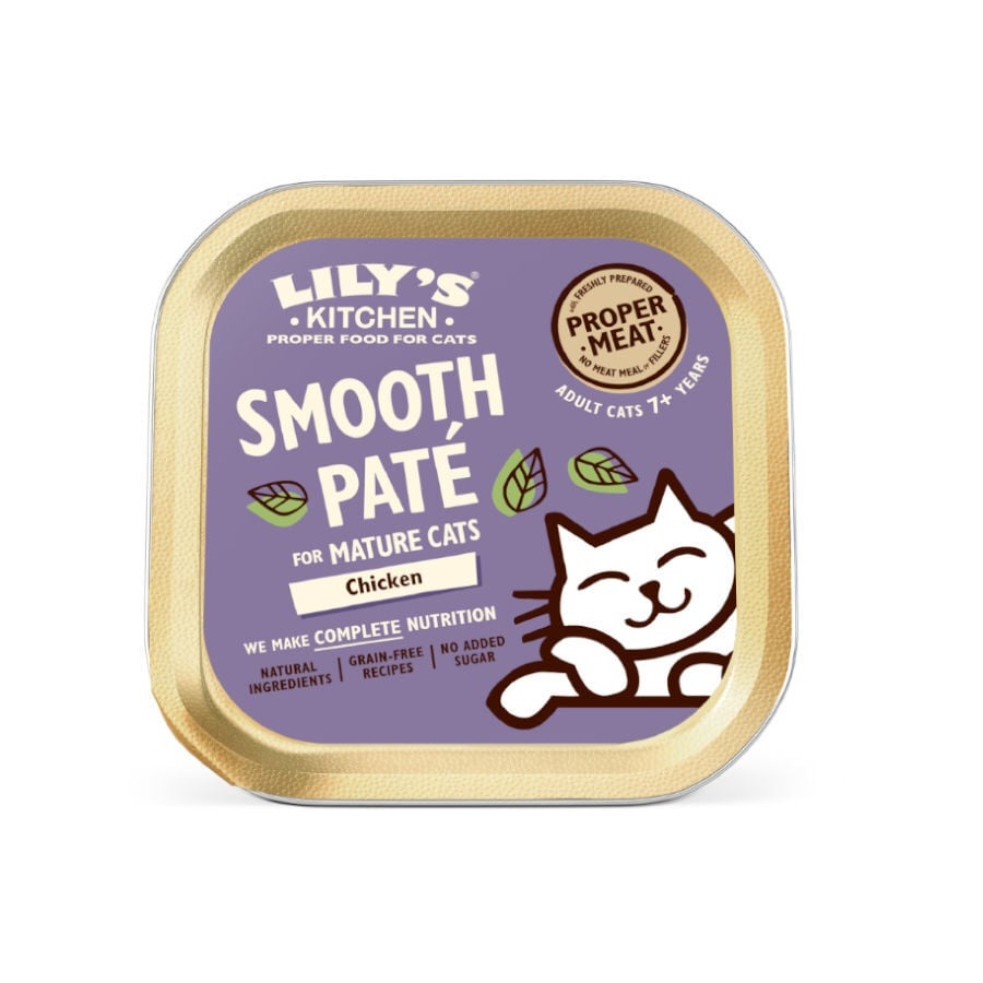 Imagen de Lily's Kitchen Comida Húmeda Paté Suave para Gatos Senior de Pollo
