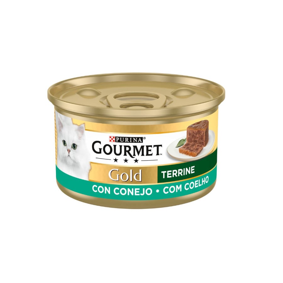48 latas x 85 g Gourmet Gold Terrine Conejo lata para gatos ¡Pack ahorro!