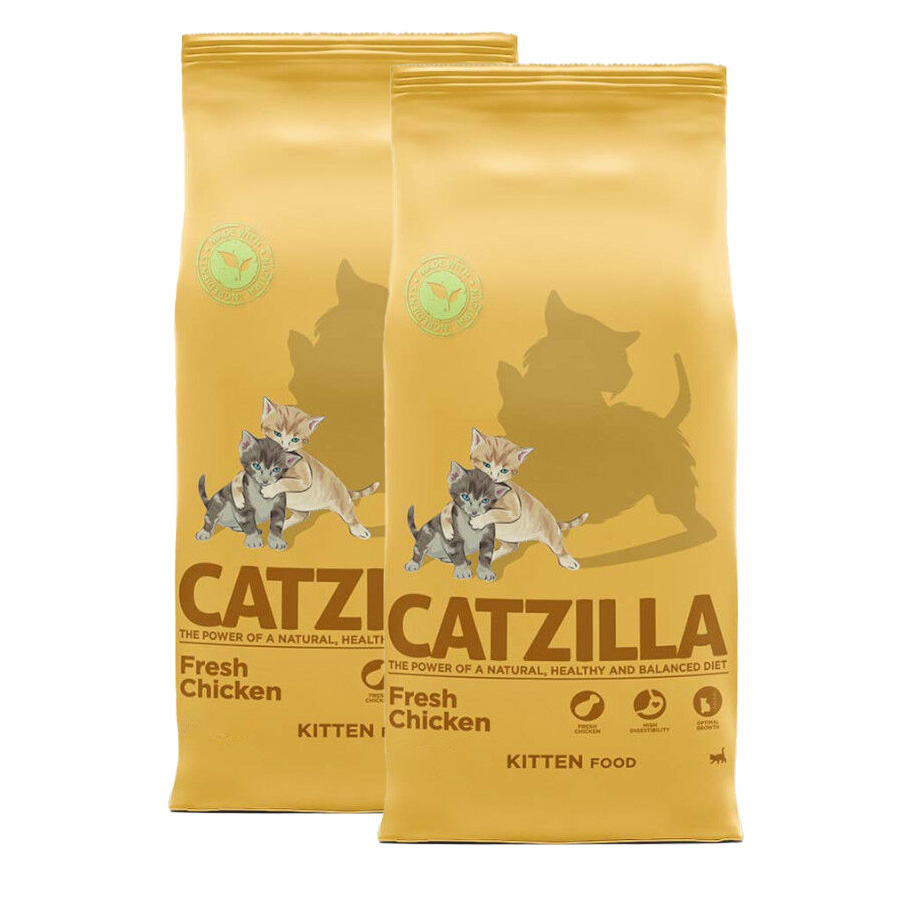 Catzilla Kitten Pollo pienso para gatos ¡Pack ahorro!