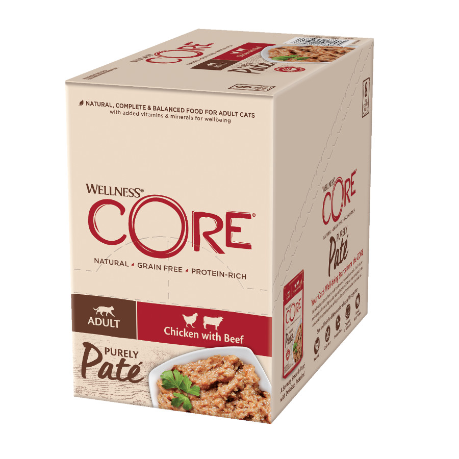 Imagen de Wellness Core Adult Purely Pollo y Ternera en Paté sobre para gatos