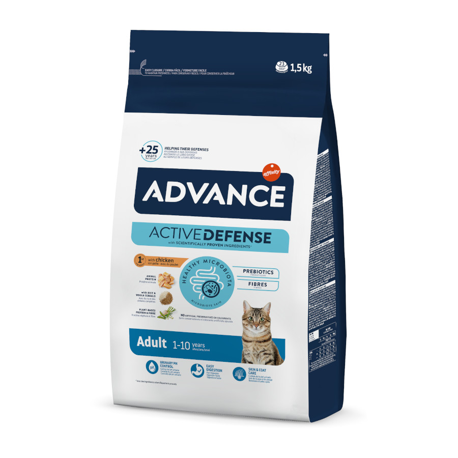 Advance – Pienso para gatos adultos Advance pollo y arroz.