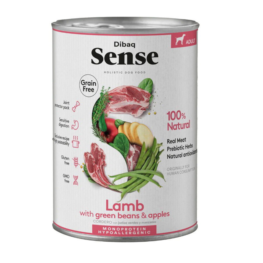 Dibaq Sense – Comida húmeda para perros adultos Dibaq Sense paté cordero 380 g.