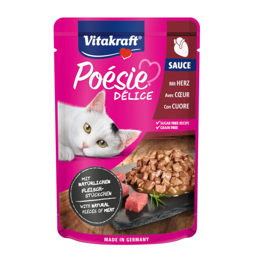 Imagen de Vitakraft Poésie Trozos de Corazón sobre en salsa para gatos