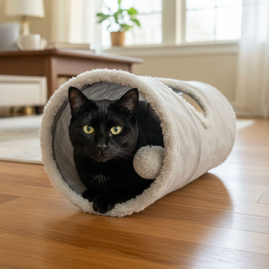 Tootoy! Tunnel con Juguete para gatos
