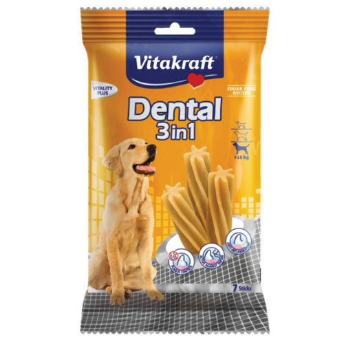 Vitakraft – Snack para perros medianos Vitakraft Dental 3 en 1 180 g.