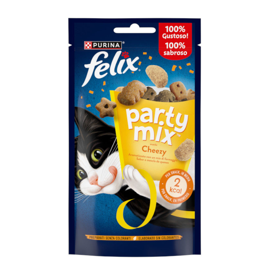 Imagen de Purina Felix Snack Party Mix Cheezy para Gatos 60 g