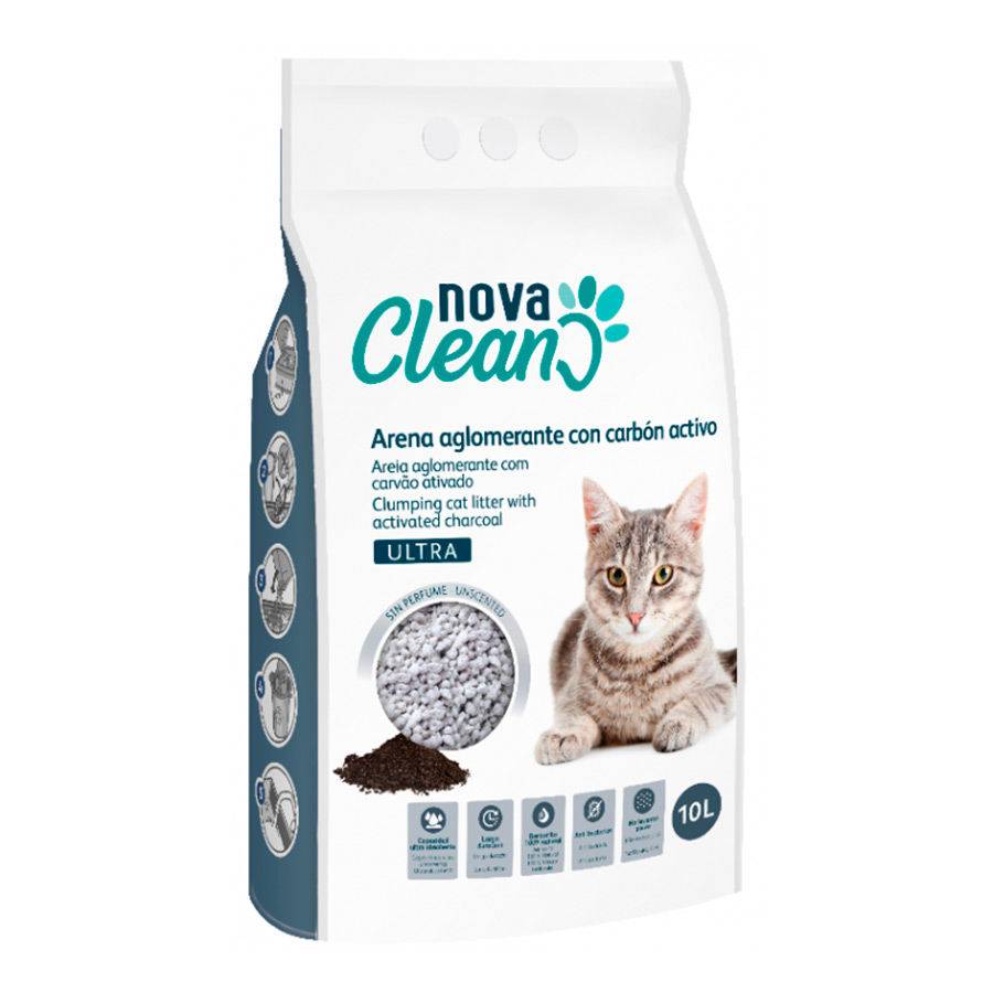 Nova Clean Ultra Lecho Aglomerante Carbón para gatos