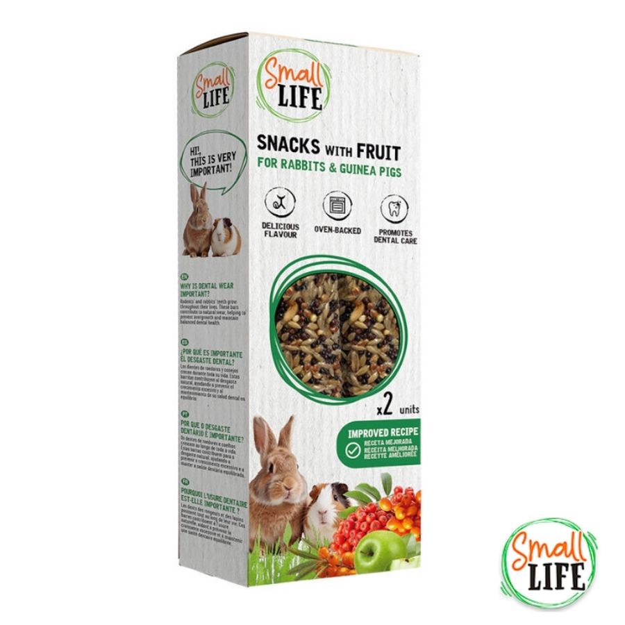 0.11 kg 4 barritas Small Life Barritas Snack con Fruta para conejos y cobayas ¡Pack Ahorro!
