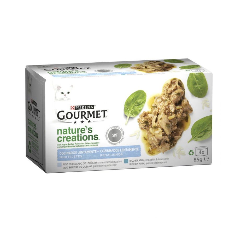 Gourmet Nature’s Creations – Comida húmeda para gatos adultos Gourmet Nature’s Creations pescado 4 x 85 g. 340 g