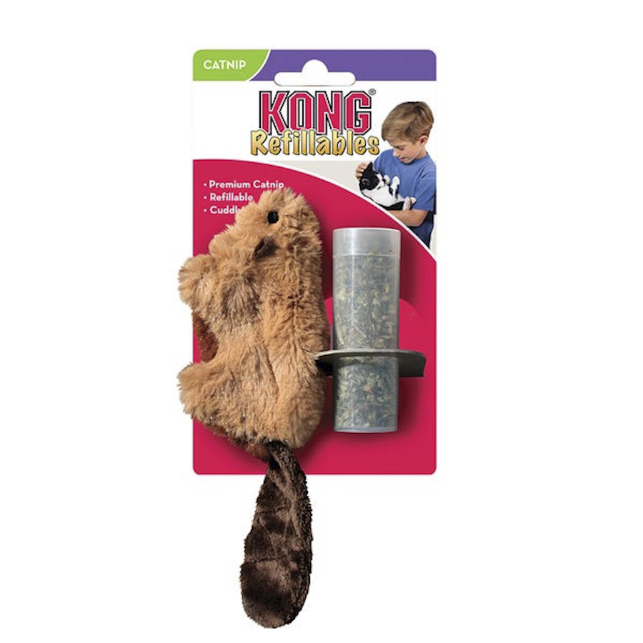 Imagen de Kong Cat Refillable Beaver juguete con catnip para gatos