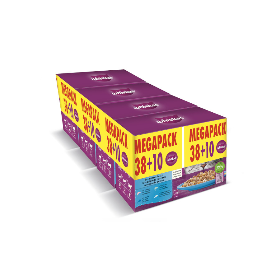 Imagen de Whiskas Selección Pescados Gelatina en Bolsita para gatos
