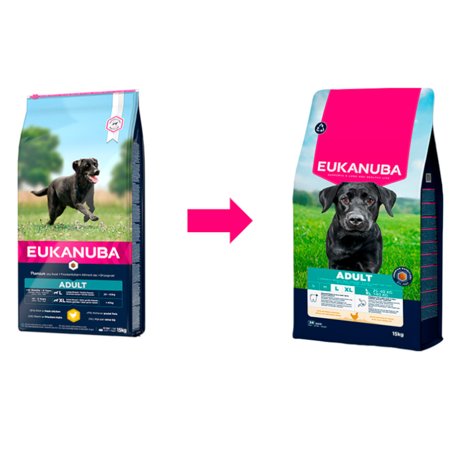 Eukanuba – Pienso para perros adultos grandes Eukanuba pollo fresco 15 kg.
