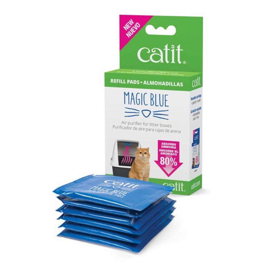Catit Magic Blue Kit de almohadillas absorbe-olores para areneros de gatos, , large image number null