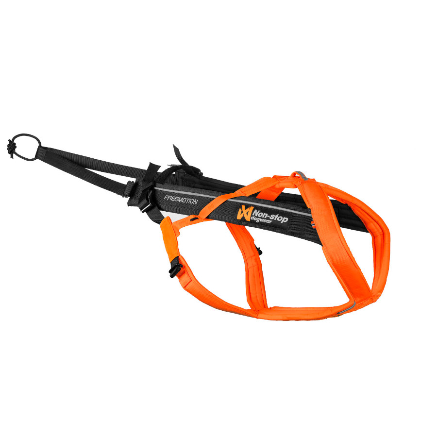 Non-stop dogwear Freemotion Arnés Negro y Naranja para perros