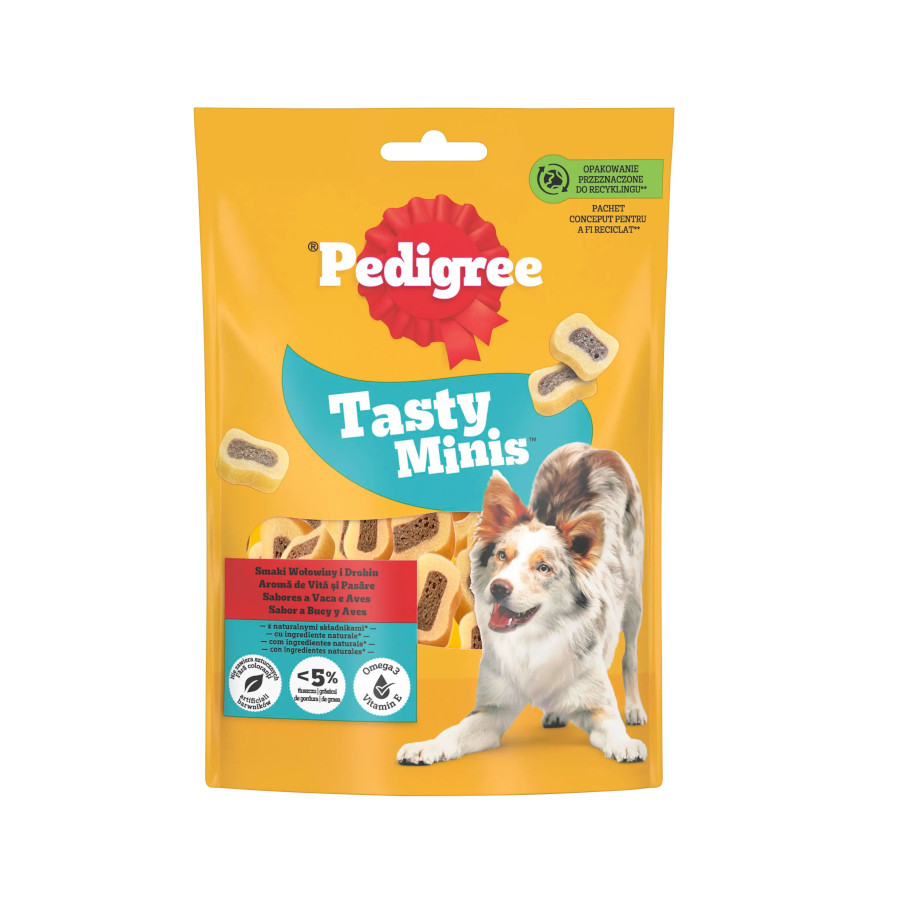 Pedigree Tasty – Snack para perros adultos Pedigree Tasty Bites Chewy Slices buey 155 g.