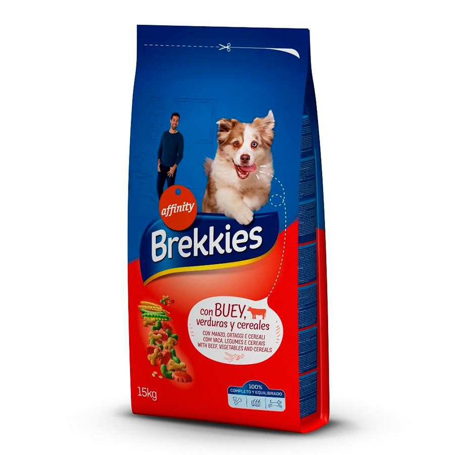 Brekkies Pienso Affinity Mix Buey Verduras Perros Kiwoko