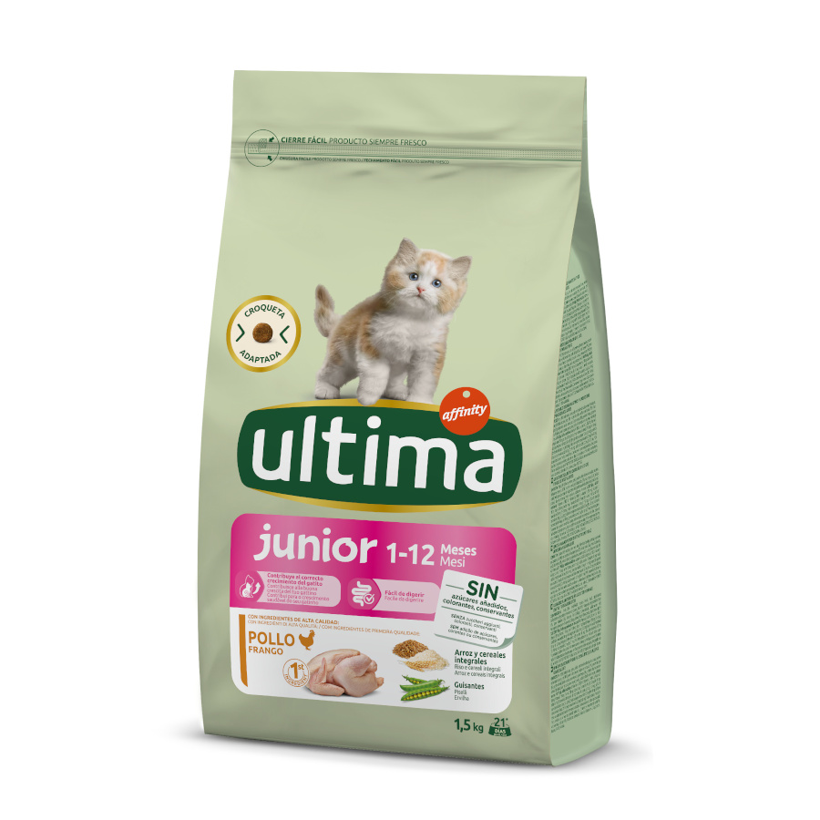 Ultima – Pienso para gatos Ultima Junior pollo.