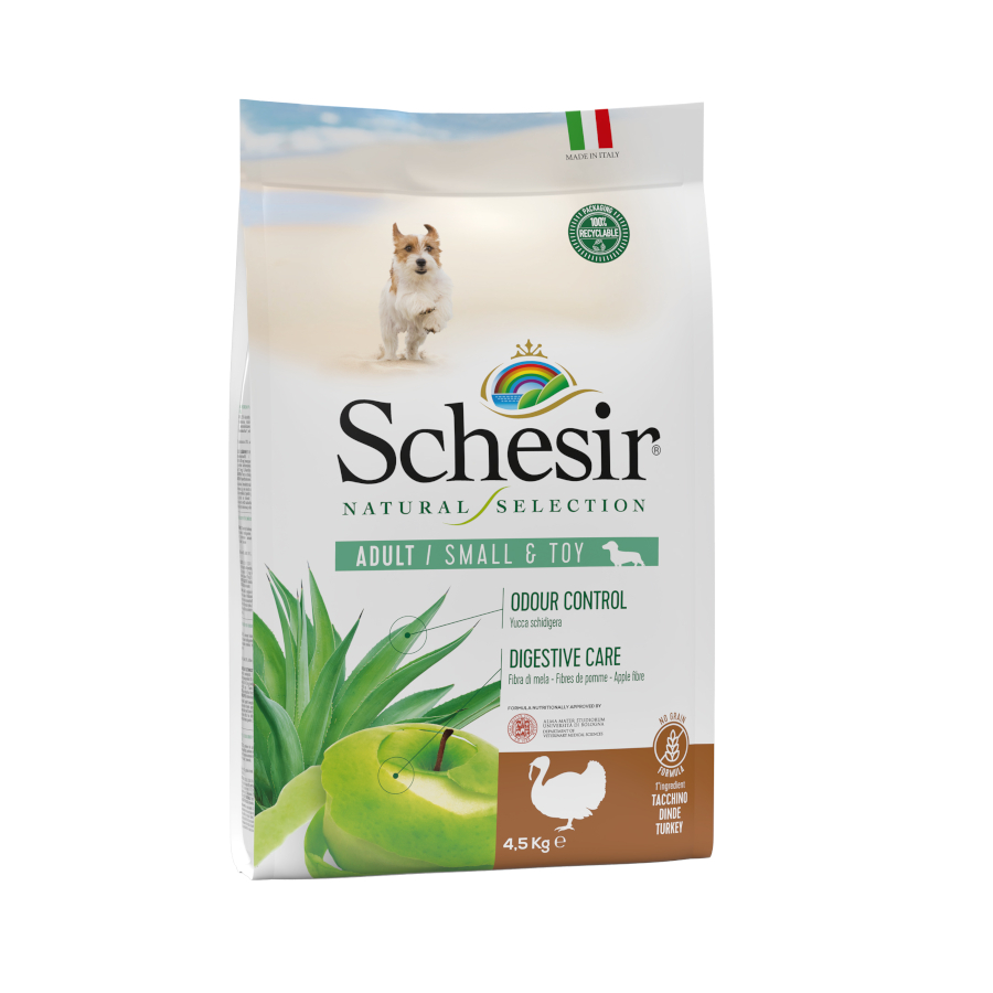 Schesir Natural Selection Adult Small & Toy Pavo pienso para perros
