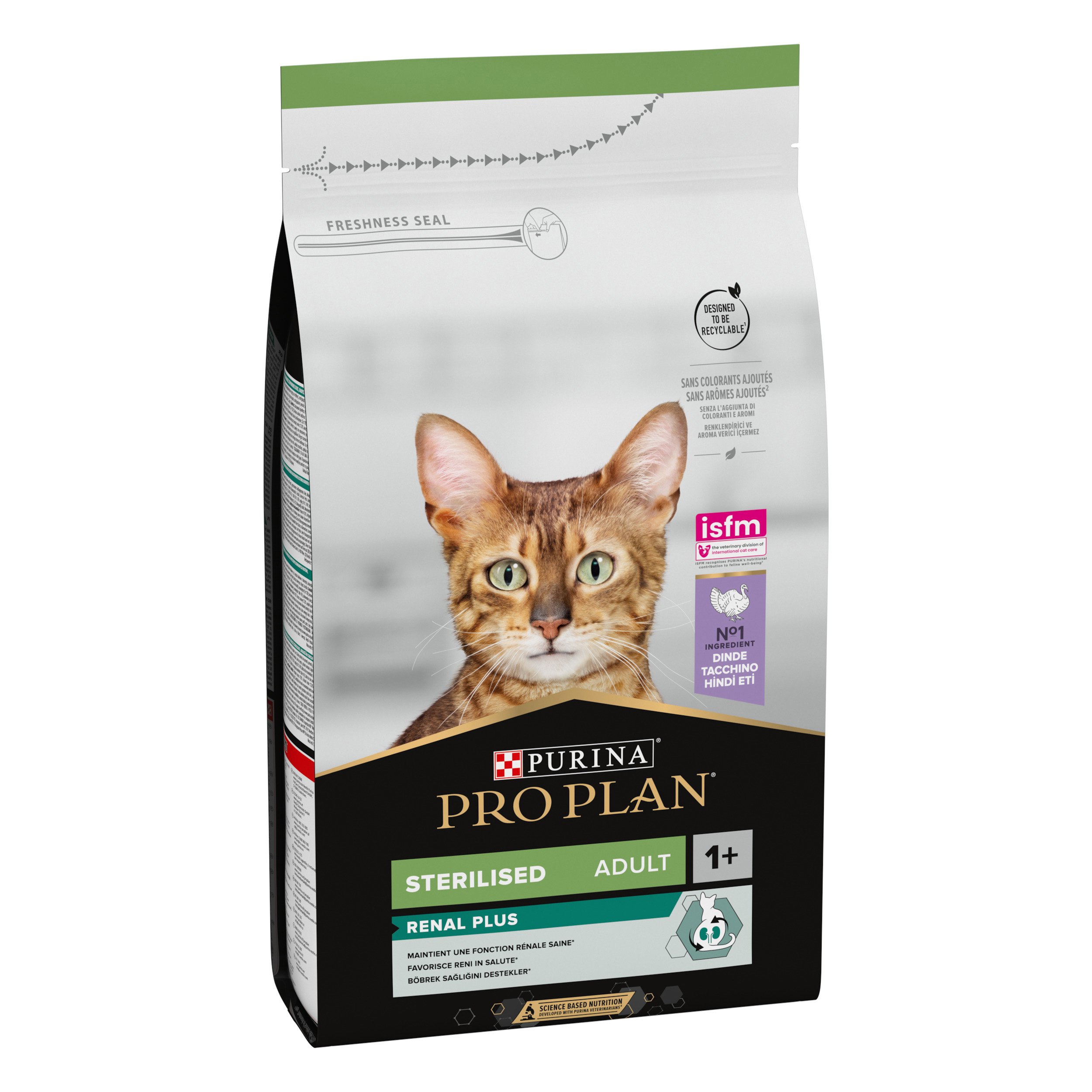 Purina Pro Plan – Pienso para gatos esterilizados Purina Pro Plan Renal Plus pavo. 1,5 Kg